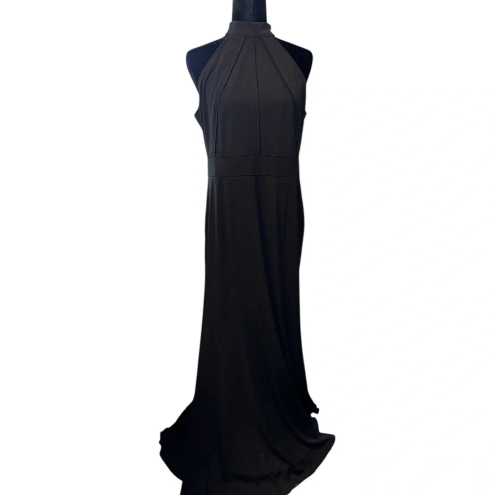 🆕Women's Elegant Halter Neck Sleeveless Mermaid Long Evening Dress - Picture 9 of 14
